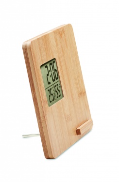 Logo trade corporate gifts picture of: Bamboo weather station 10W