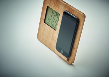 Logo trade promotional products picture of: Bamboo weather station 10W