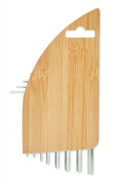 Logotrade promotional merchandise picture of: Hex key set in bamboo