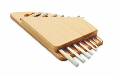 Logo trade advertising product photo of: Hex key set in bamboo