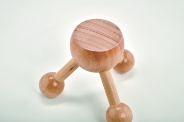 Logo trade business gifts image of: Hand held massager in wood