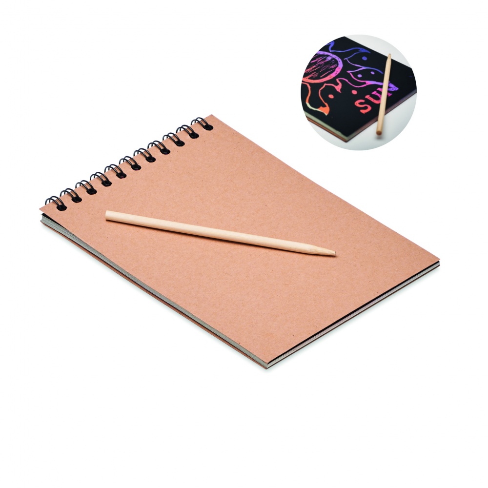 Logo trade promotional giveaways picture of: Scratching paper notebook