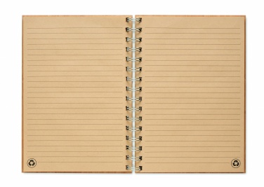 Logo trade promotional gift photo of: A5 ring bound Bamboo notebook