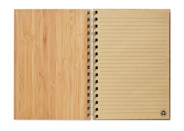 Logo trade promotional products picture of: A5 ring bound Bamboo notebook