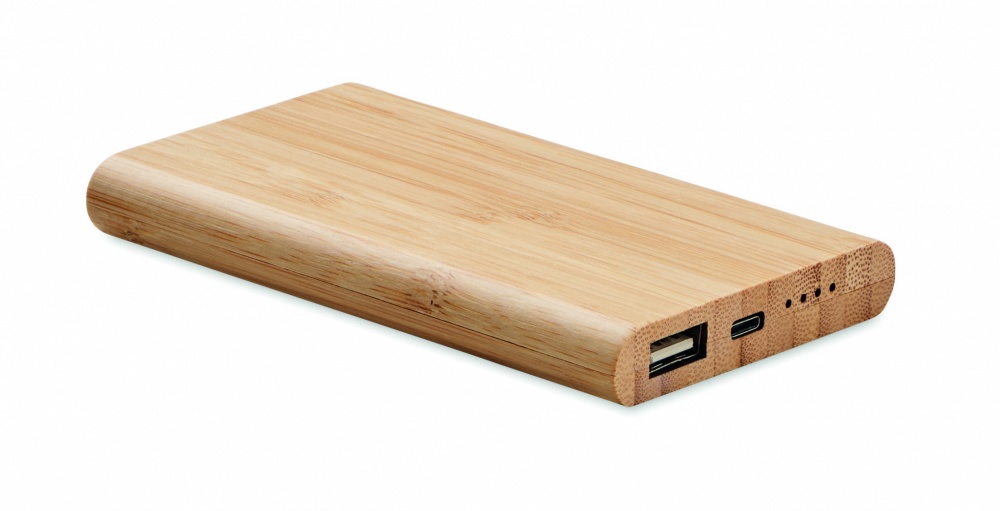 Logotrade promotional gift picture of: 4000 mAh Bamboo power bank