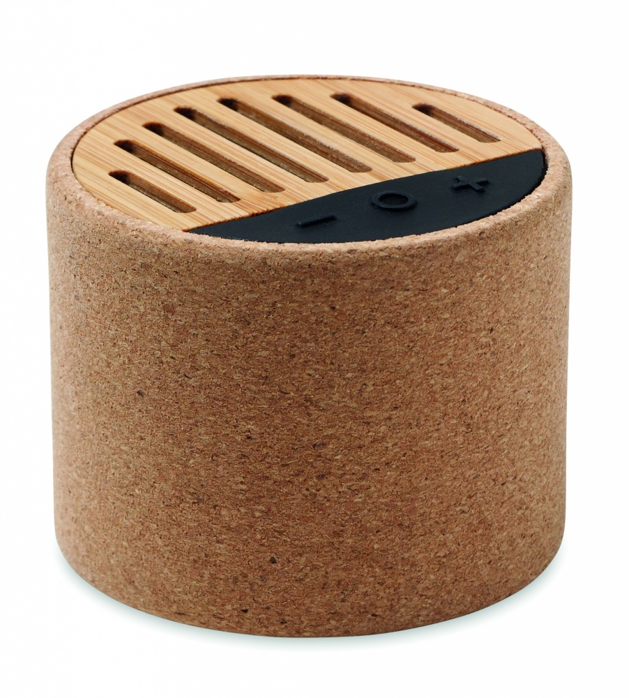 Logotrade promotional giveaway picture of: Round cork wireless speaker