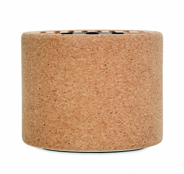 Logo trade business gift photo of: Round cork wireless speaker