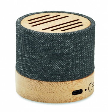 Logotrade promotional giveaway image of: Bamboo RPET wireless speaker