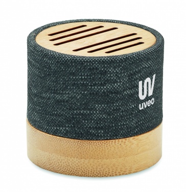 Logotrade promotional item picture of: Bamboo RPET wireless speaker