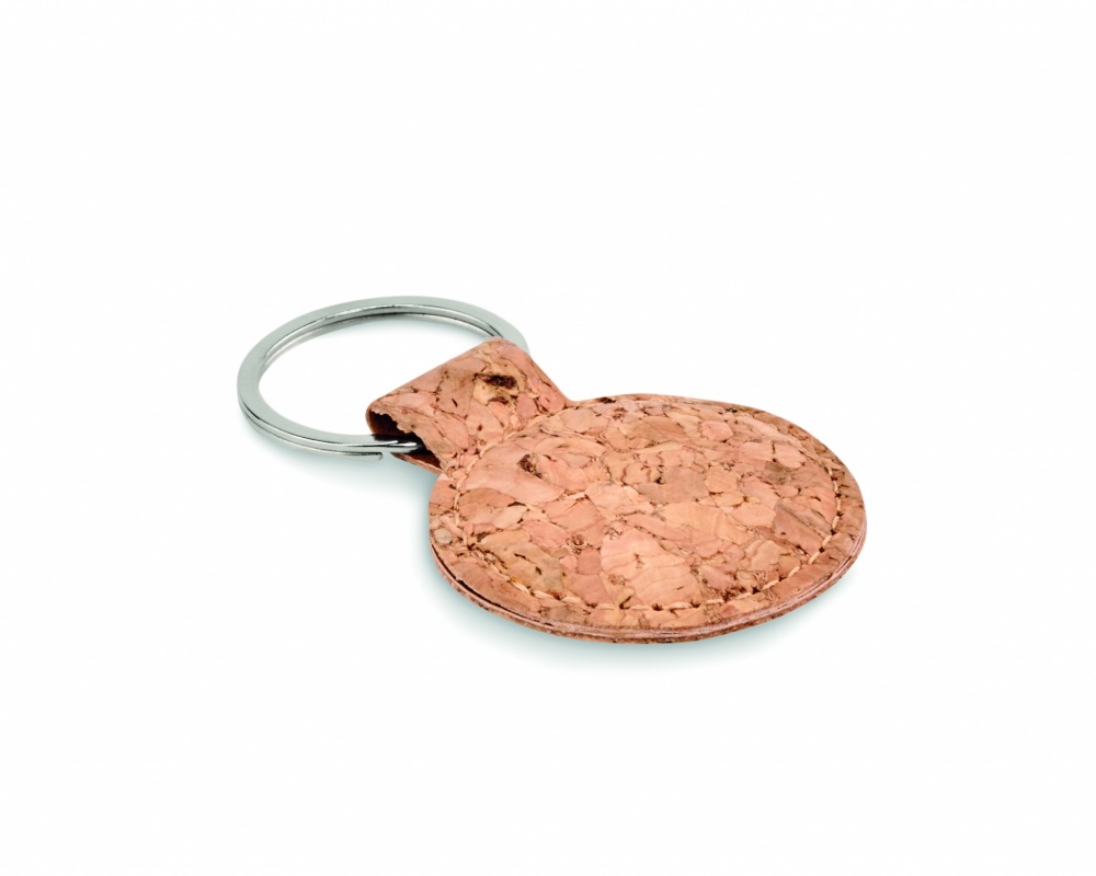 Logotrade promotional giveaway picture of: Round cork key ring Mikkeli