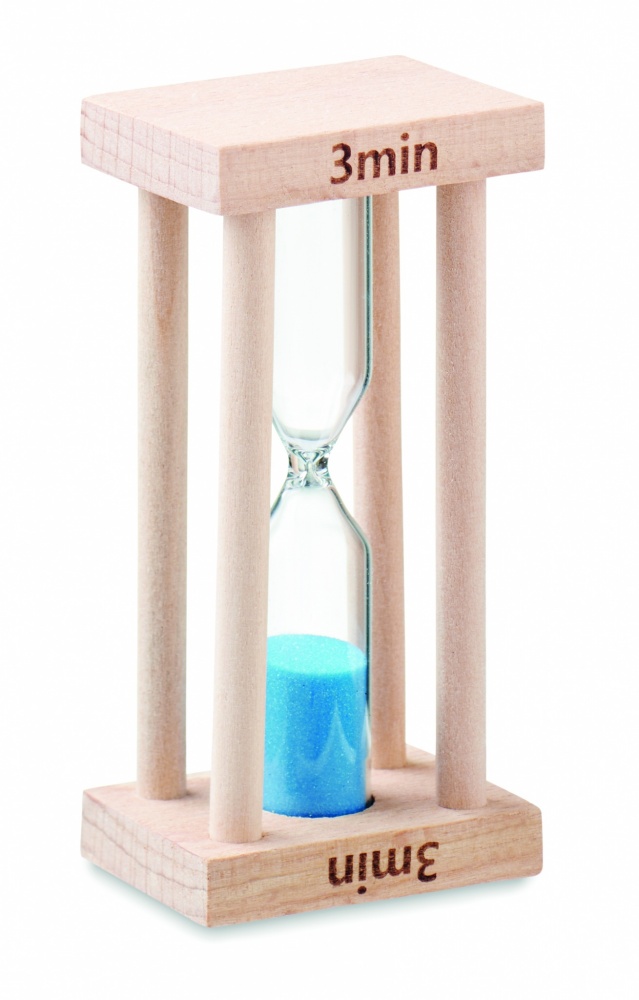 Logotrade advertising product picture of: Wooden sand timer 3 minutes