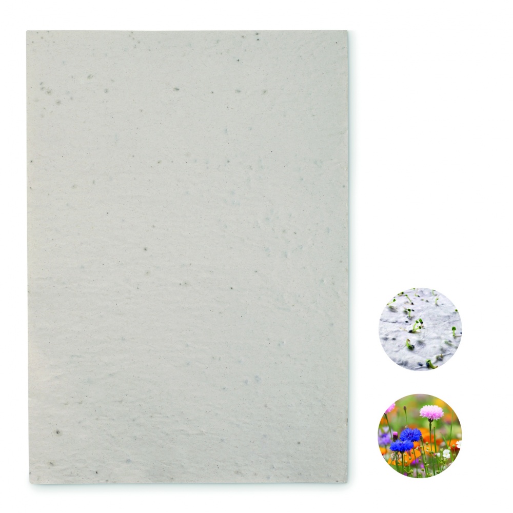 Logo trade promotional gift photo of: A4 wildflower seed paper sheet