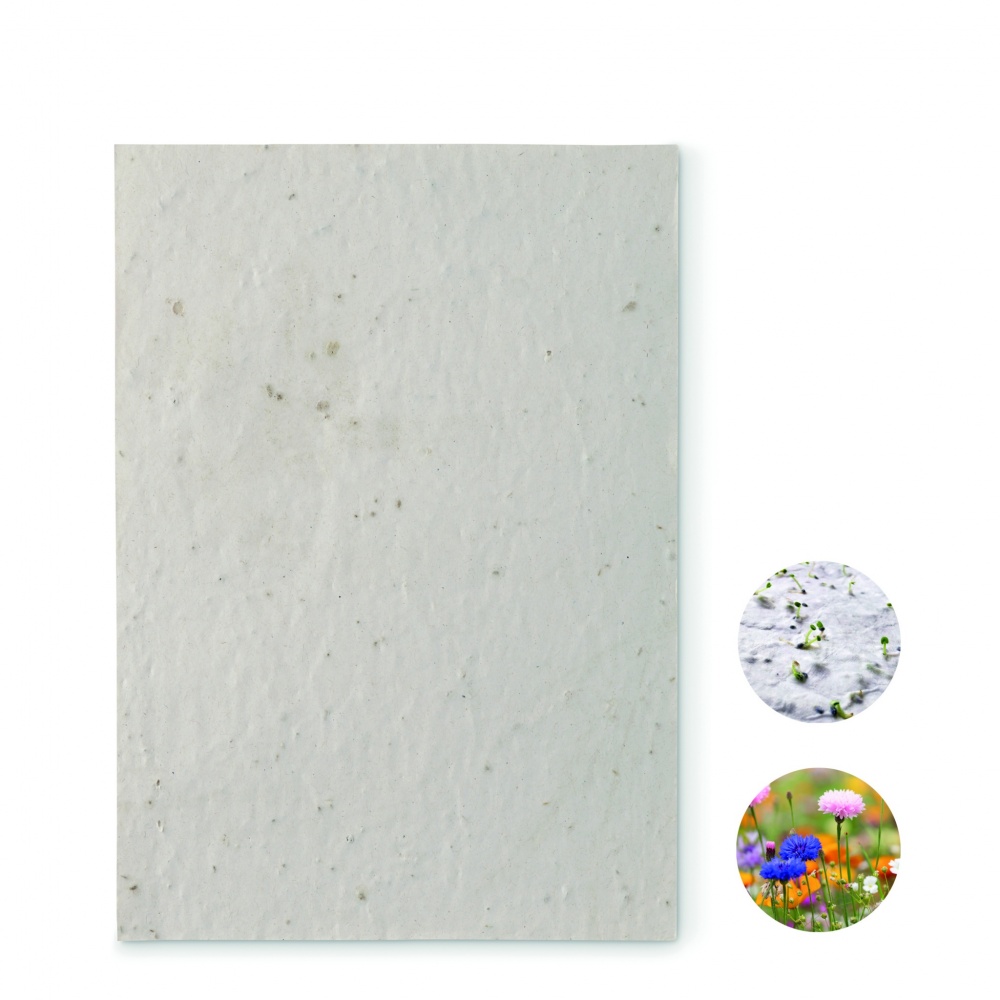 Logo trade promotional merchandise photo of: A5 wildflower seed paper sheet