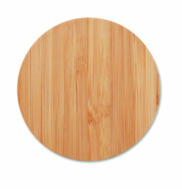 Logo trade advertising products image of: Bamboo wireless charger 15W