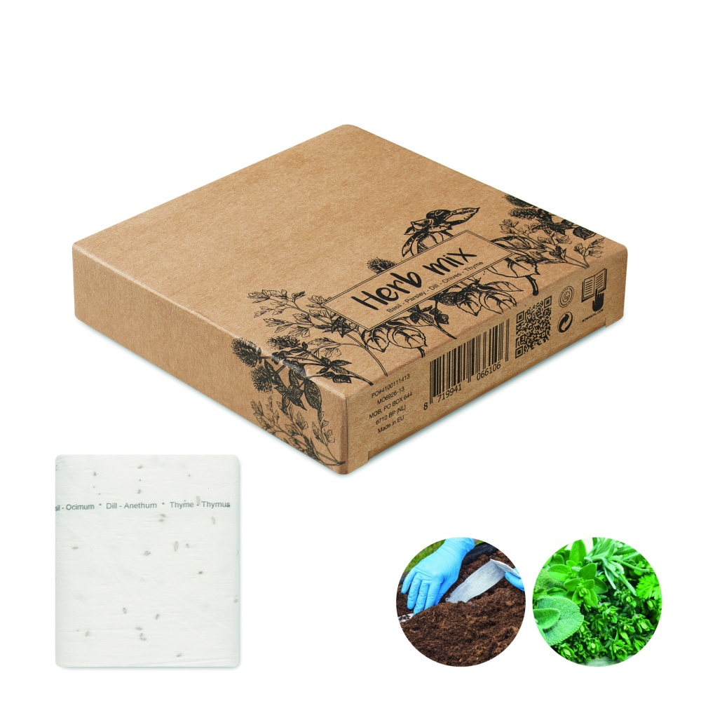 Logo trade advertising products image of: Herb seeds tape 3 meter