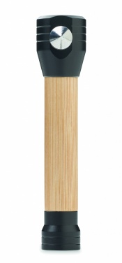 Logo trade promotional item photo of: 3-in-1 bamboo flashlight with an emergency hammer and seatbelt cutter