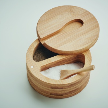 Logotrade promotional gift image of: Salt and pepper bamboo box