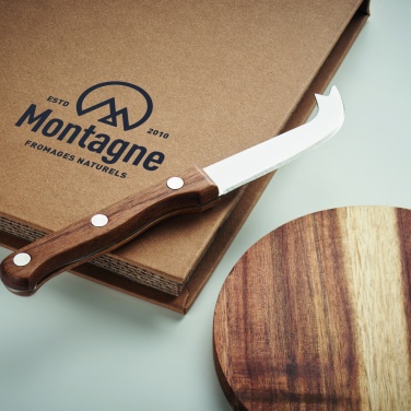 Logo trade promotional giveaways image of: Acacia cheese board set Dresden