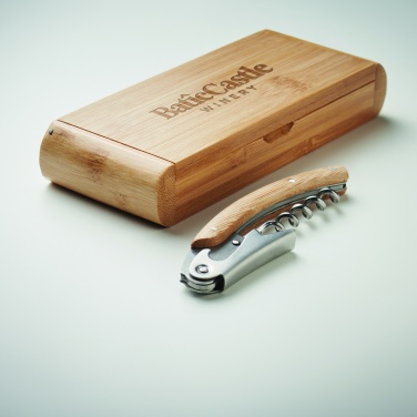 Logo trade promotional items image of: Waiter's knife in bamboo