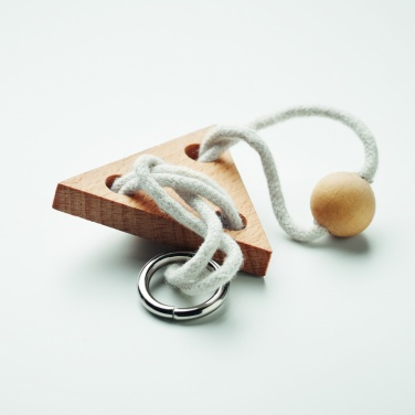 Logo trade promotional gift photo of: Wooden brain teaser triangle