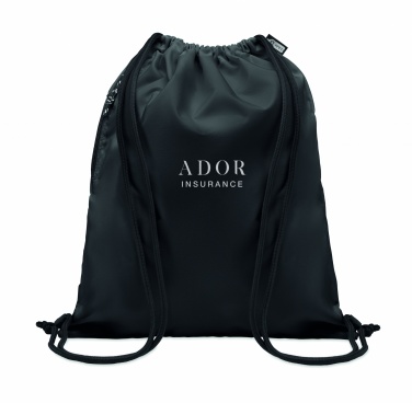 Logo trade promotional gift photo of: Large drawstring bag 300D RPET