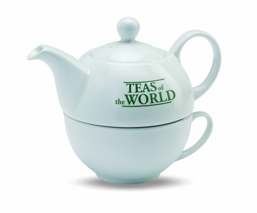 Logo trade business gifts image of: Teapot and cup set 400 ml