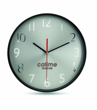 Logotrade promotional items photo of: Wall clock w silver background