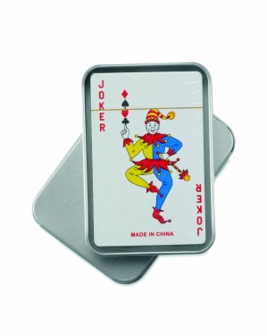 Logo trade promotional items picture of: Playing cards in tin box