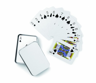 Logo trade advertising products image of: Playing cards in tin box