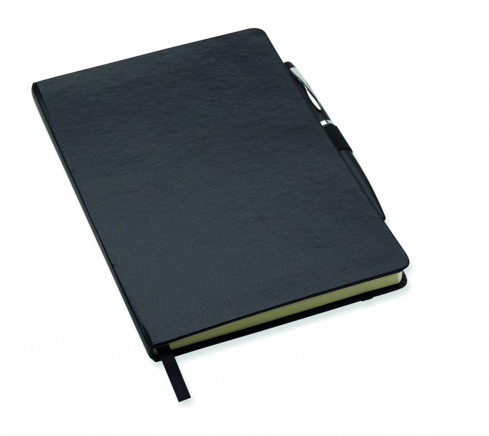 Logotrade promotional item image of: A5 notebook with pen 72 lined