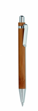 Logo trade business gift photo of: Bamboo pen and pencil set