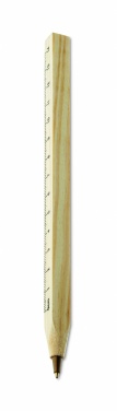 Logotrade promotional product image of: Wooden ruler pen