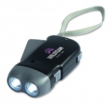 Logo trade promotional merchandise picture of: 2 LED dynamo torch