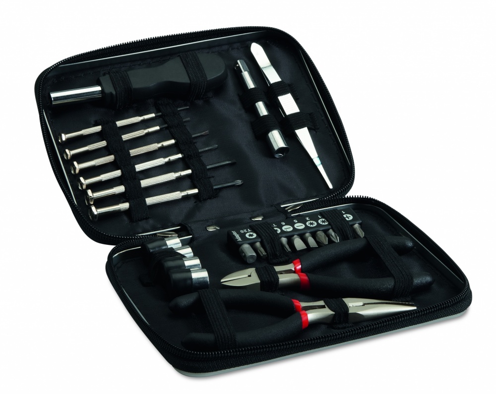 Logo trade promotional merchandise photo of: 26 pcs tool in aluminium case