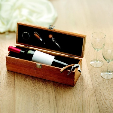 Logotrade promotional gifts photo of: Wine set in bamboo box