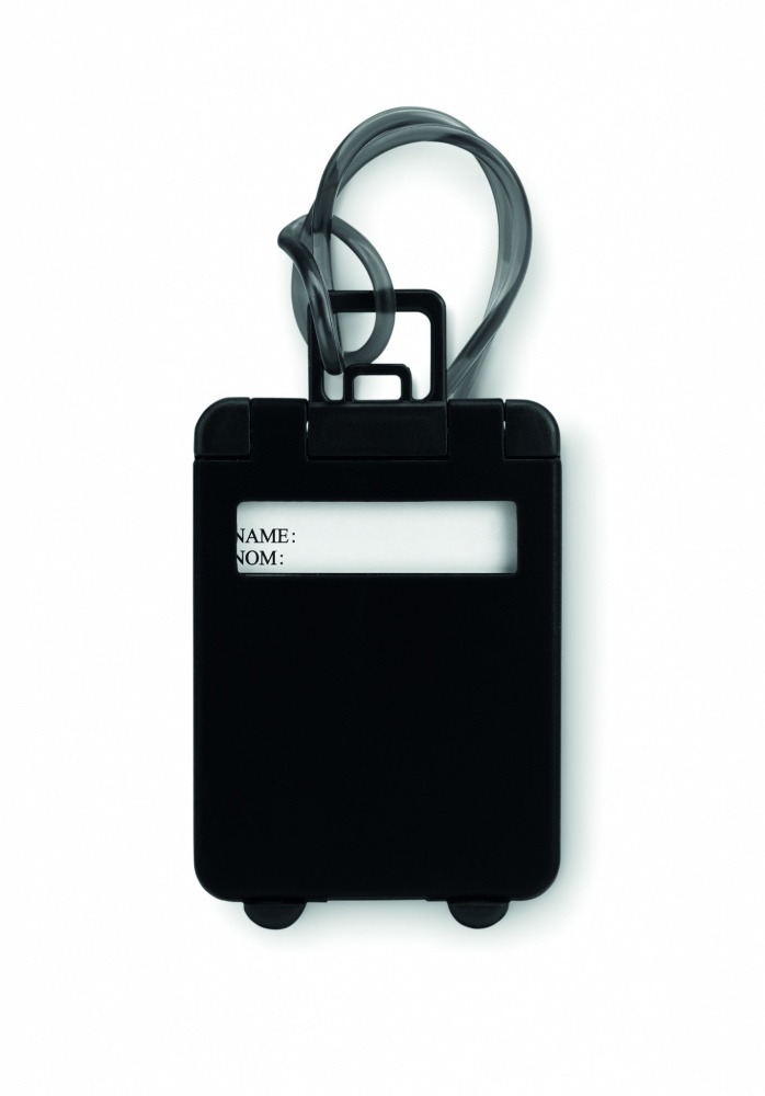 Logo trade promotional giveaways image of: Luggage tags plastic