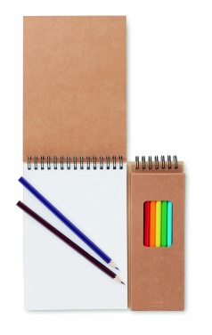 Logo trade advertising products picture of: Colouring set with notepad