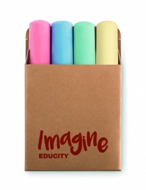 Logo trade promotional merchandise picture of: 4 chalk sticks