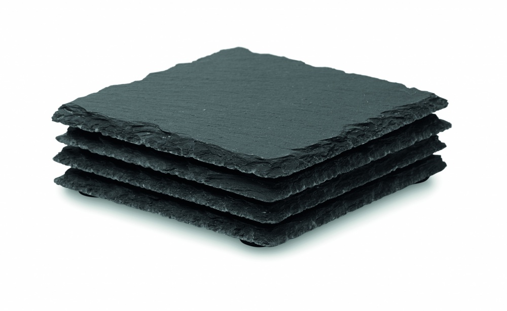 Logo trade advertising products picture of: Slate coasters with EVA bottom