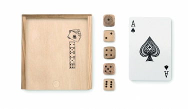 Logo trade promotional giveaways image of: Cards and dices in box
