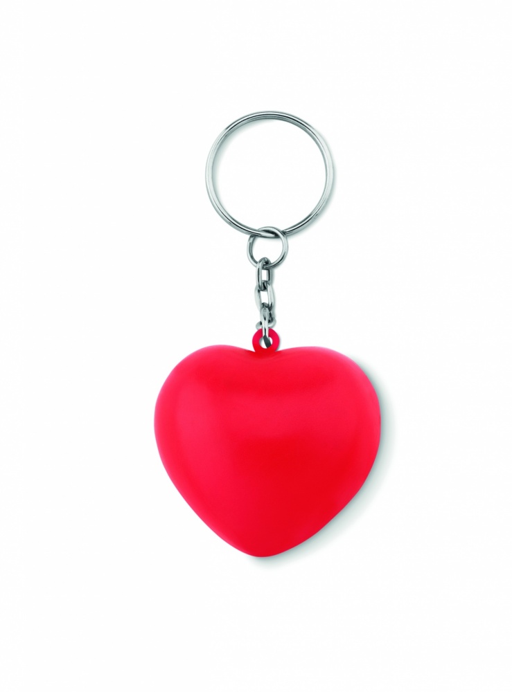 Logo trade promotional merchandise photo of: Key ring with PU heart Ogre