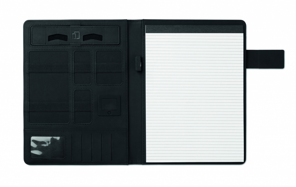 Logo trade promotional products image of: A4 folder with power bank
