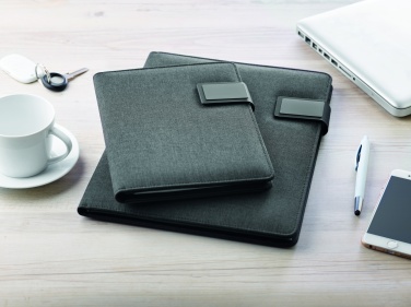 Logo trade advertising products picture of: A4 folder with power bank