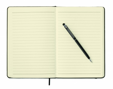 Logo trade promotional products picture of: A5 notebook w/stylus 72 lined