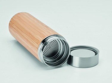 Logotrade promotional item picture of: Double wall bamboo flask 400ml