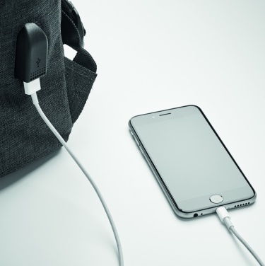 Logo trade promotional giveaways image of: Backpack in 600D polyester