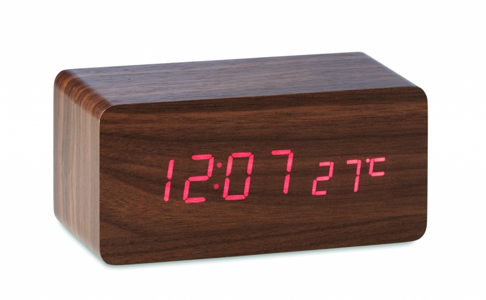 Logo trade corporate gifts image of: LED clock/5W wireless charger