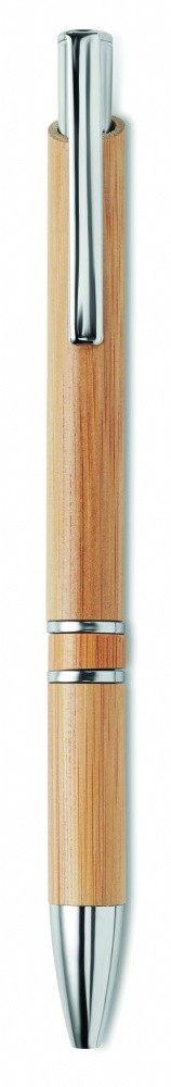 Logo trade advertising product photo of: Bamboo automatic ball pen