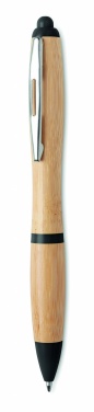 Logo trade promotional products picture of: Ballpoint pen made of ABS and bamboo