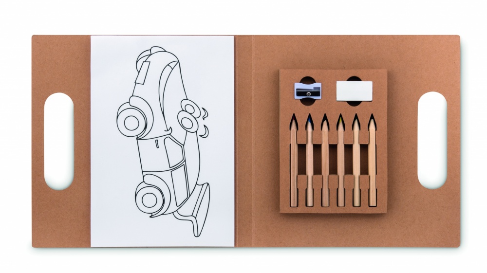 Logo trade promotional gifts image of: Colouring set with 6 pencils